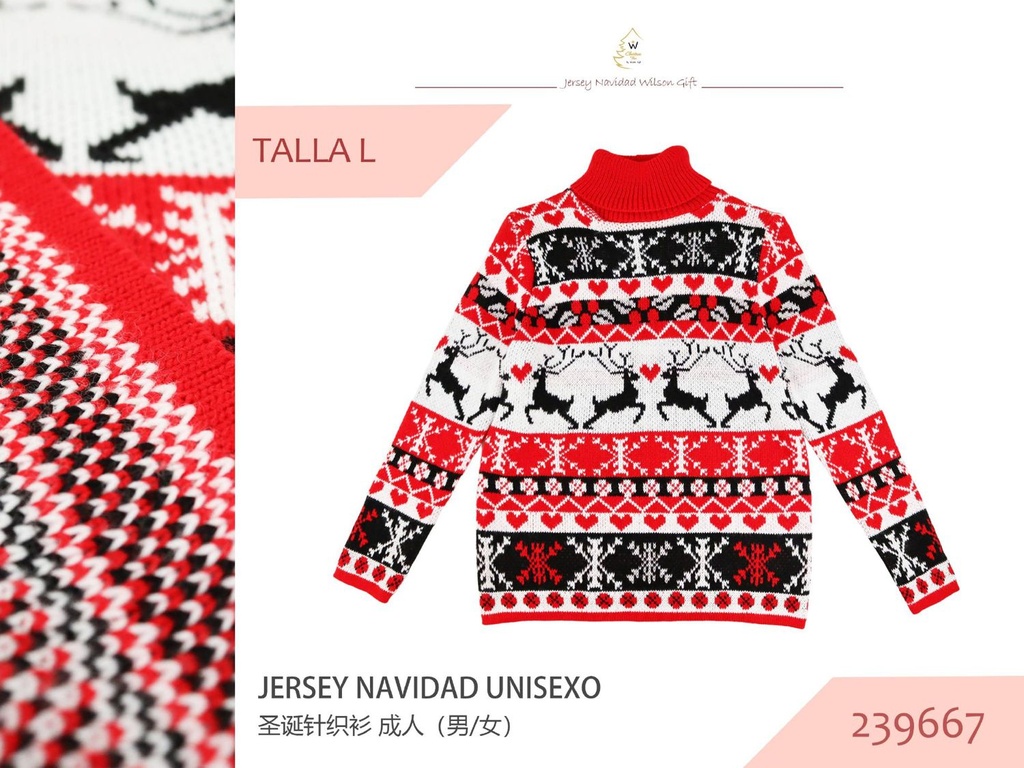 Jersey navideño talla L