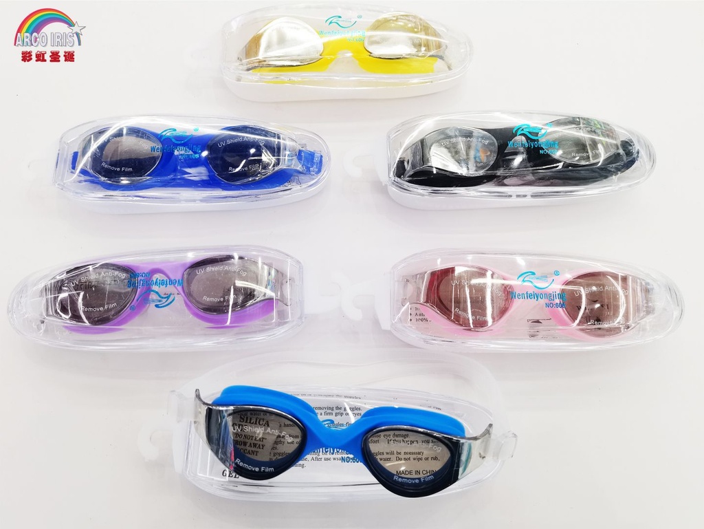 Gafas de natación de silicona anti-UV para protección ocular