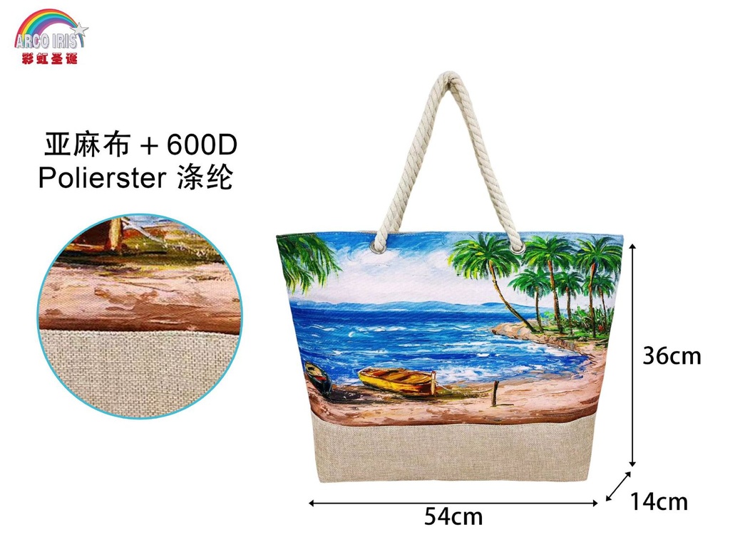 Bolsa de playa 54x36x14cm impermeable y resistente