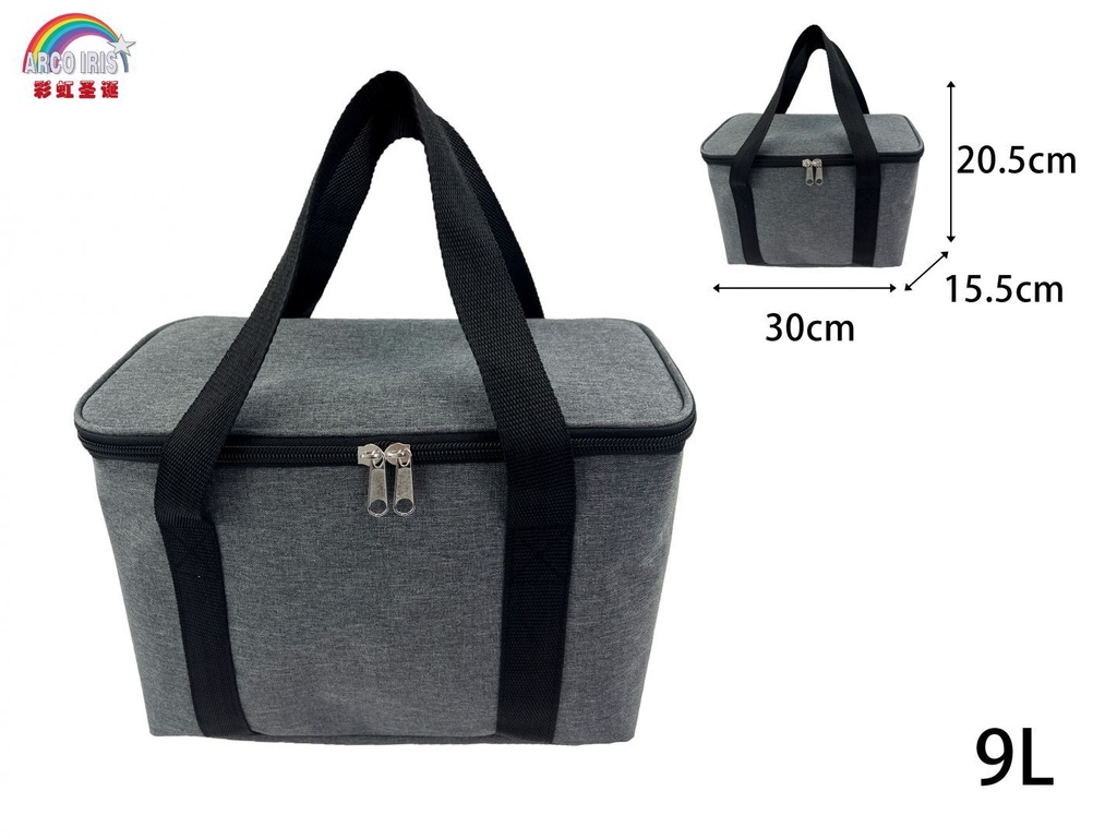 Bolsa fiambrera térmica 9L 30x15.5x20.5cm para mantener alimentos frescos