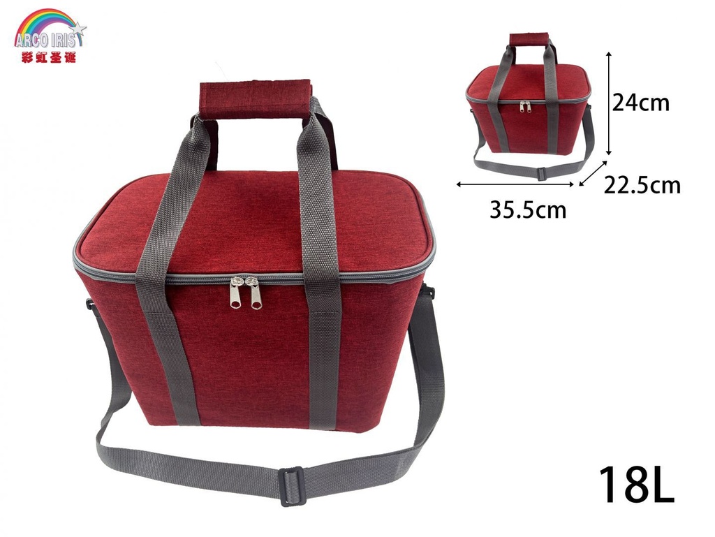 Bolsa fiambrera térmica 18L 35.5x22.5x24 cm para camping