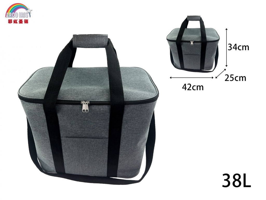 Bolsa fiambrera térmica 38L 42x25x34cm para camping y picnic