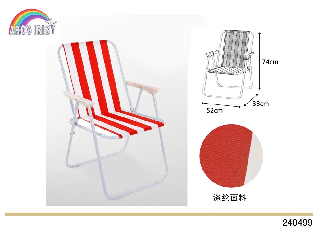 Silla plegable 74x52x38cm para playa y jardín