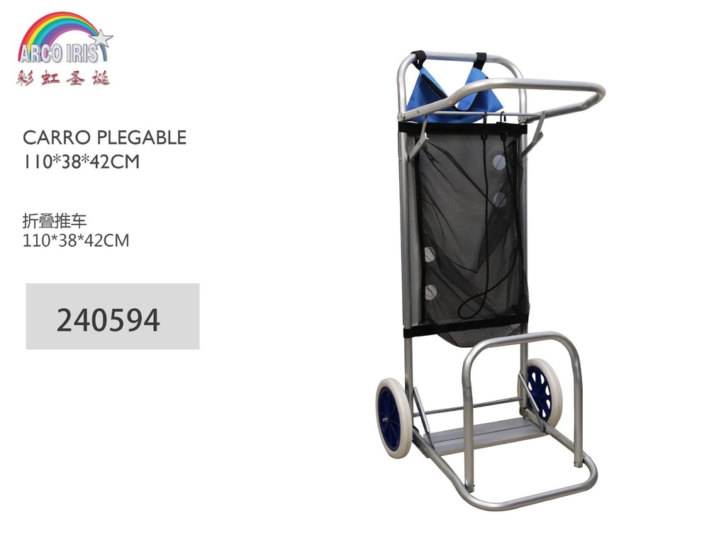 Carro-mesa portasillas plegable 105x52x37cm - Camping Jardín exterior