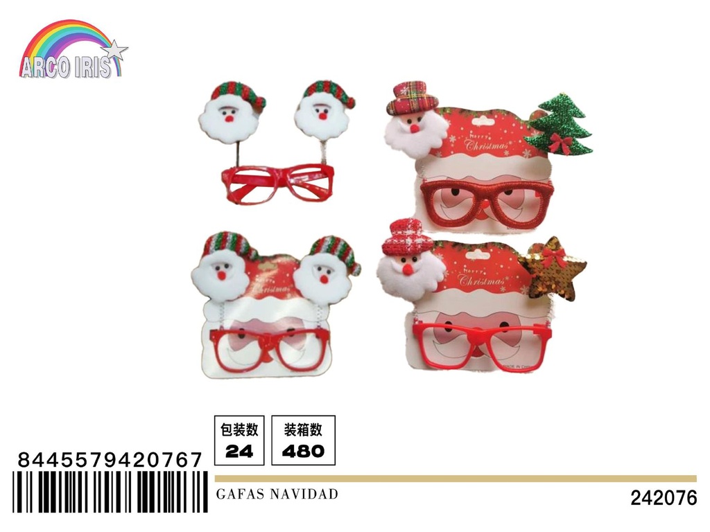 Gafas de Navidad para disfraces festivos