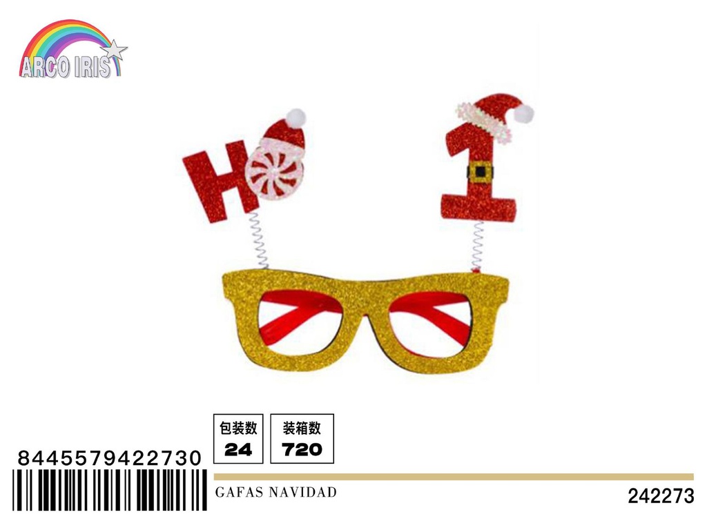 Gafas navideñas para disfraces