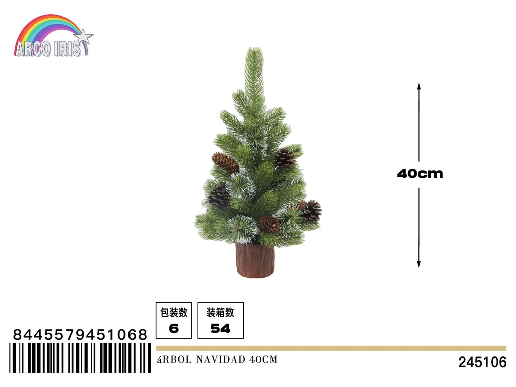 Árbol de Navidad 40cm para decoración navideña