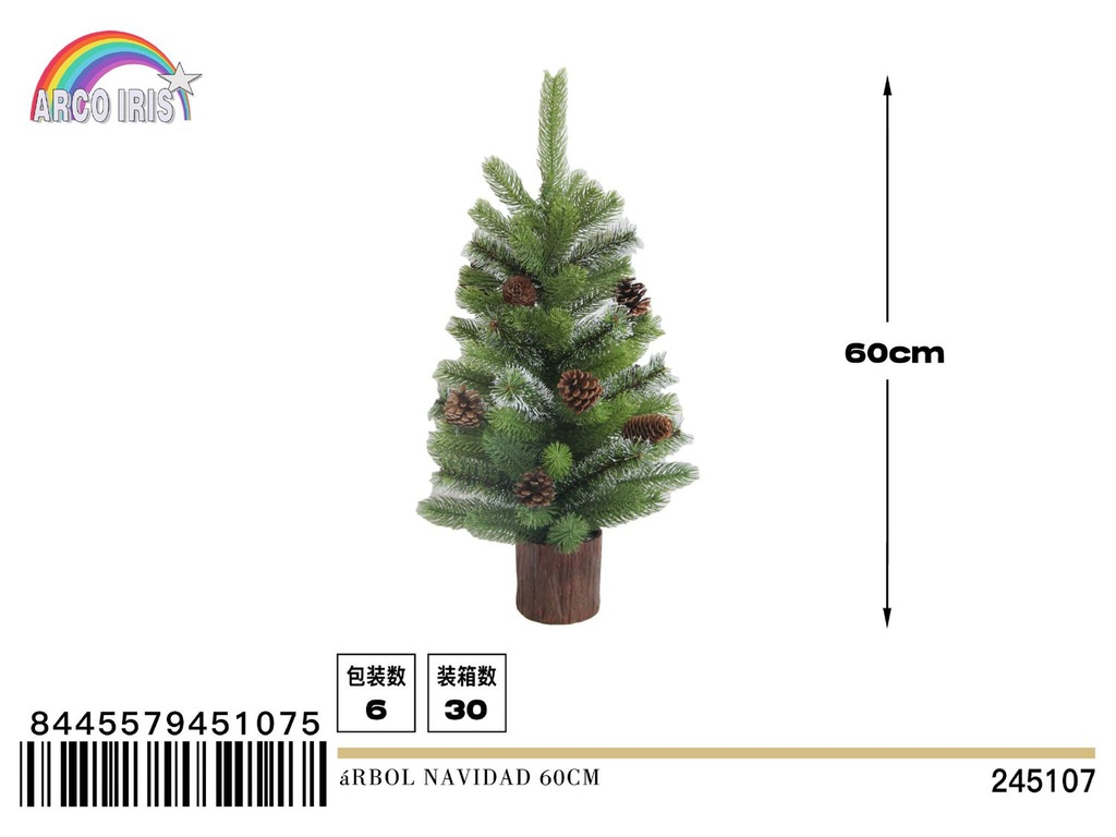 Árbol de Navidad 60cm para decoración navideña