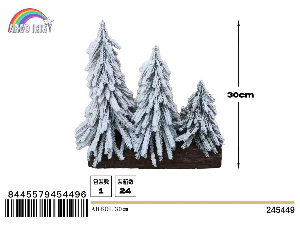 Árbol de Navidad artificial 30cm para decoración navideña