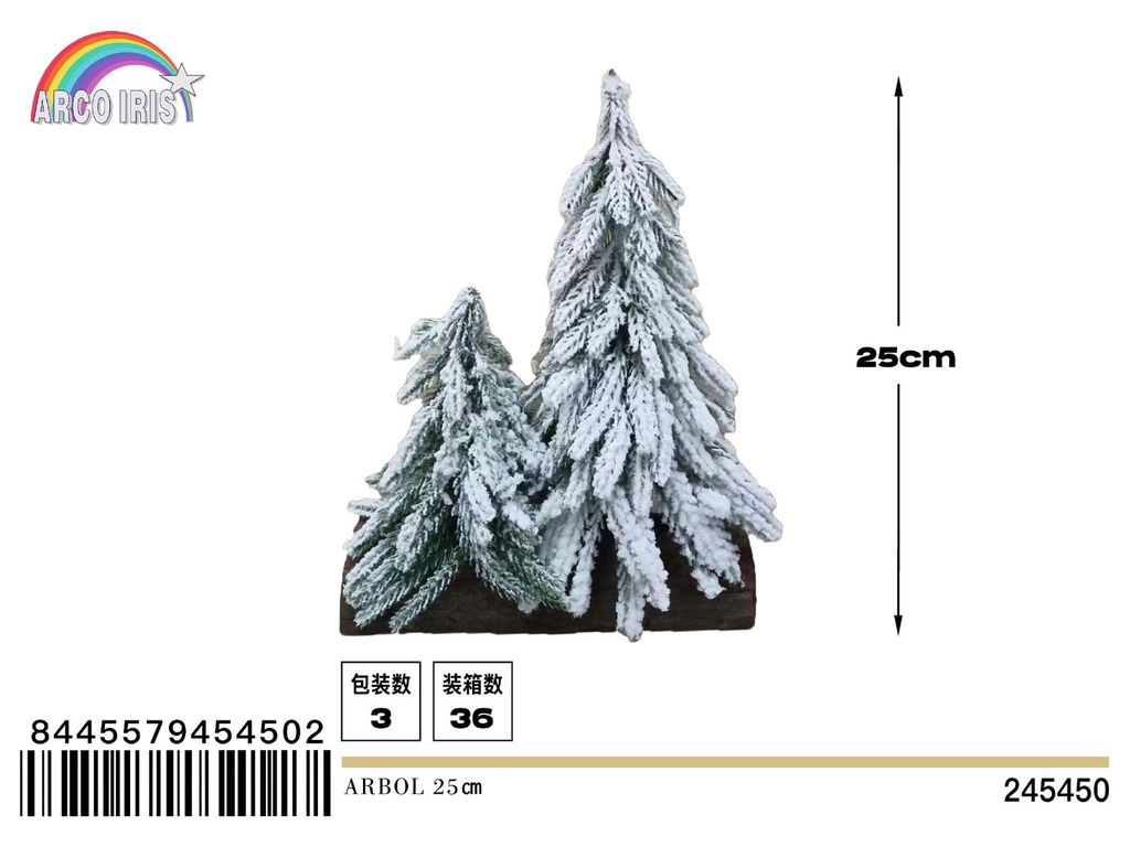 Árbol de Navidad 25cm para decoración festiva