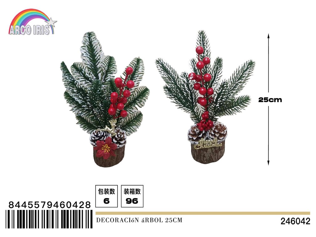 Árbol decorativo de Navidad 25cm