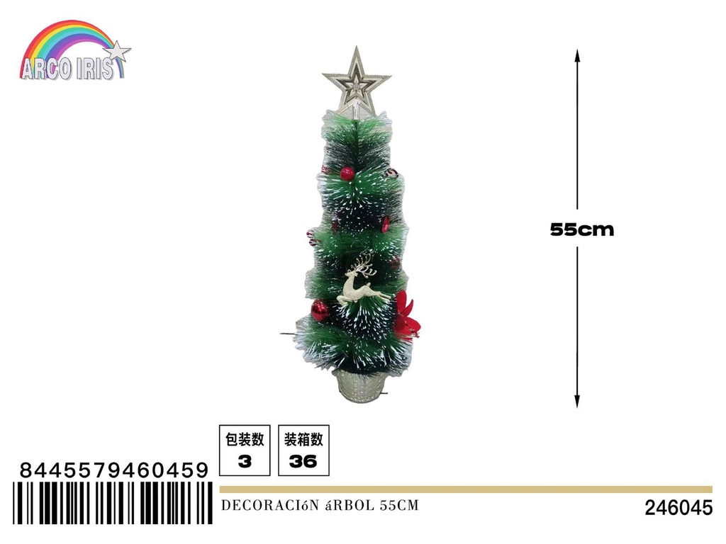 Decoración árbol pequeño 55cm para Navidad