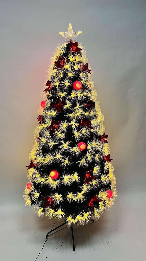 Árbol de Navidad LED con luces rojas 60cm para decoración navideña