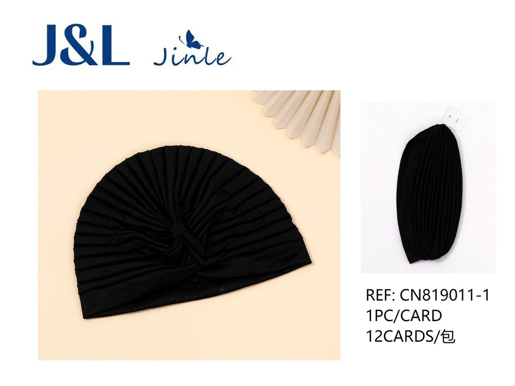 Turbante de pelo negro para moda y estilo