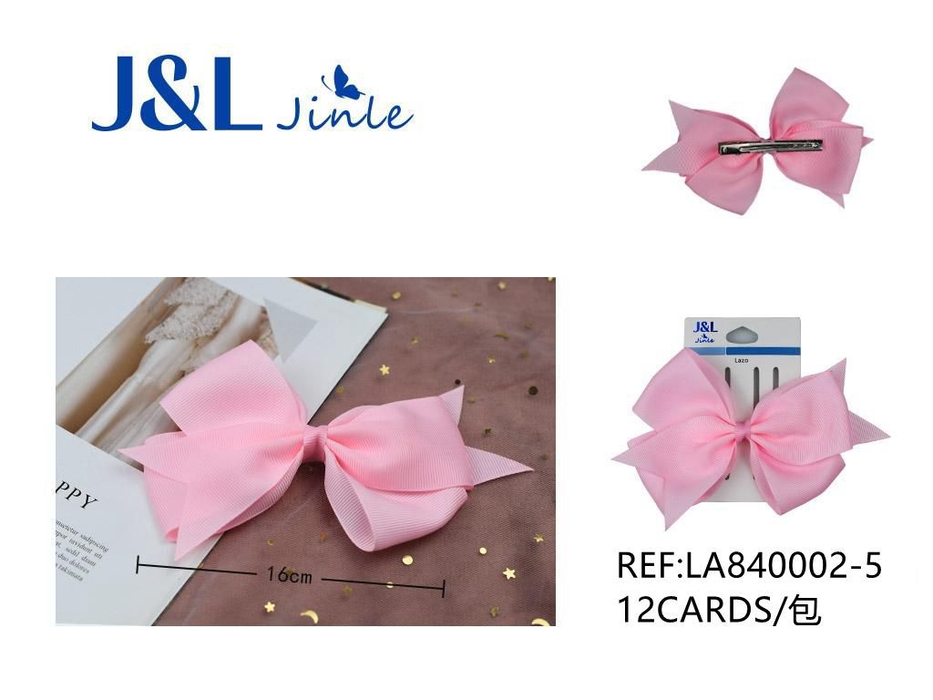 Clip con lazo rosa 16cm