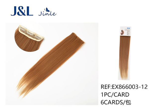 Extensiones lisas con 3 clips rubio