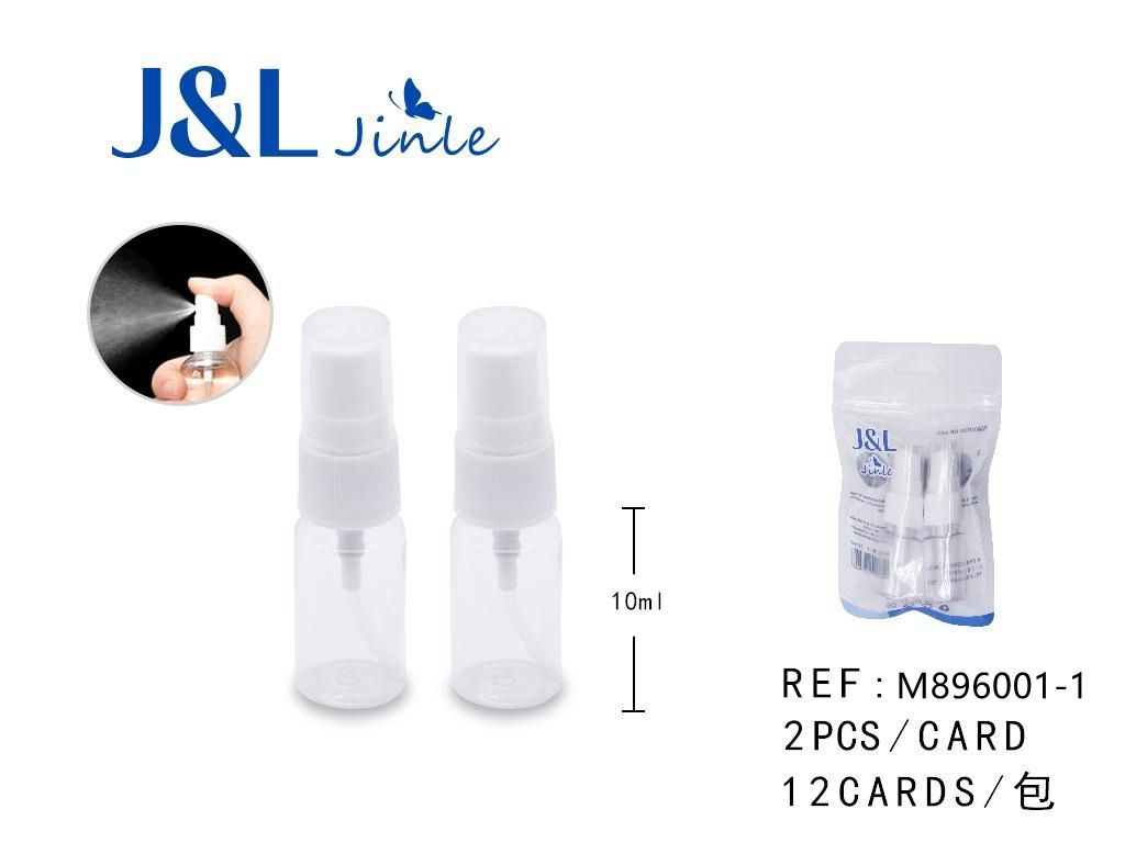 Botella de spray con escala 10ml 2pcs transparente para almacenamiento