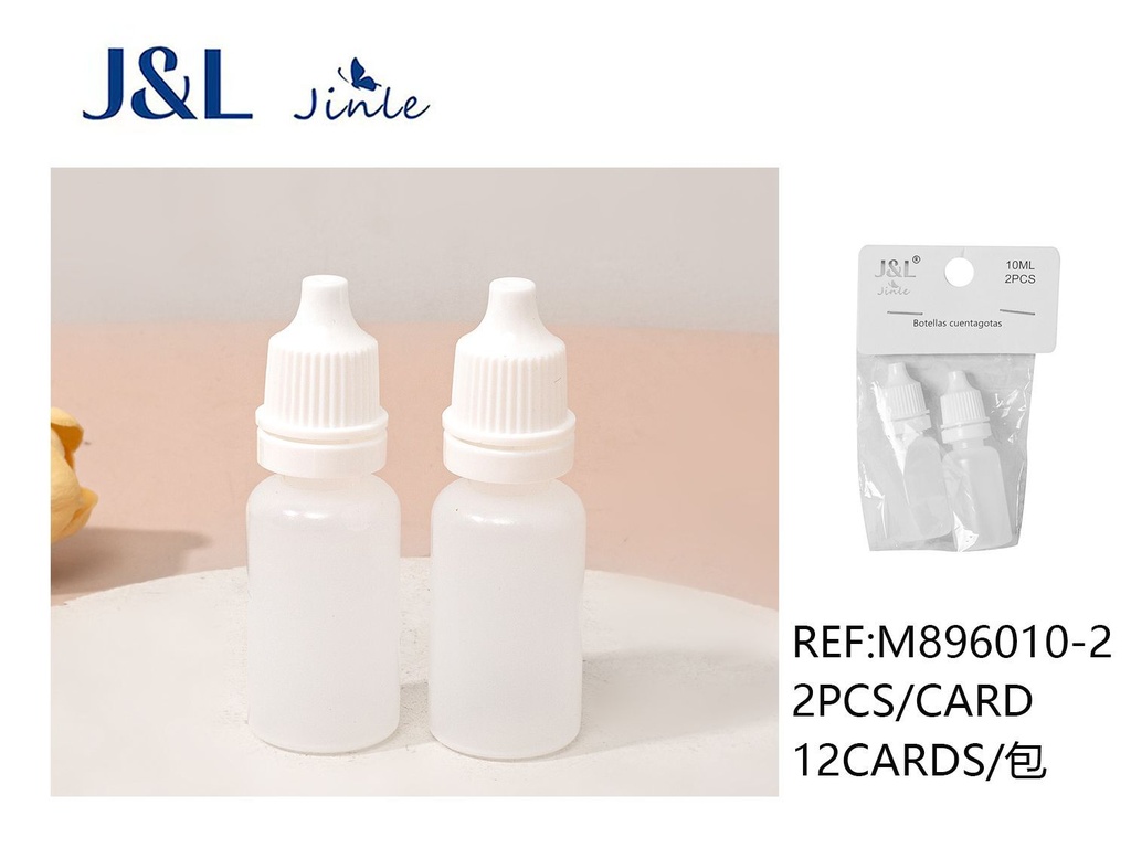 Botella con gotero para los ojos 10ml 2pcs transparente