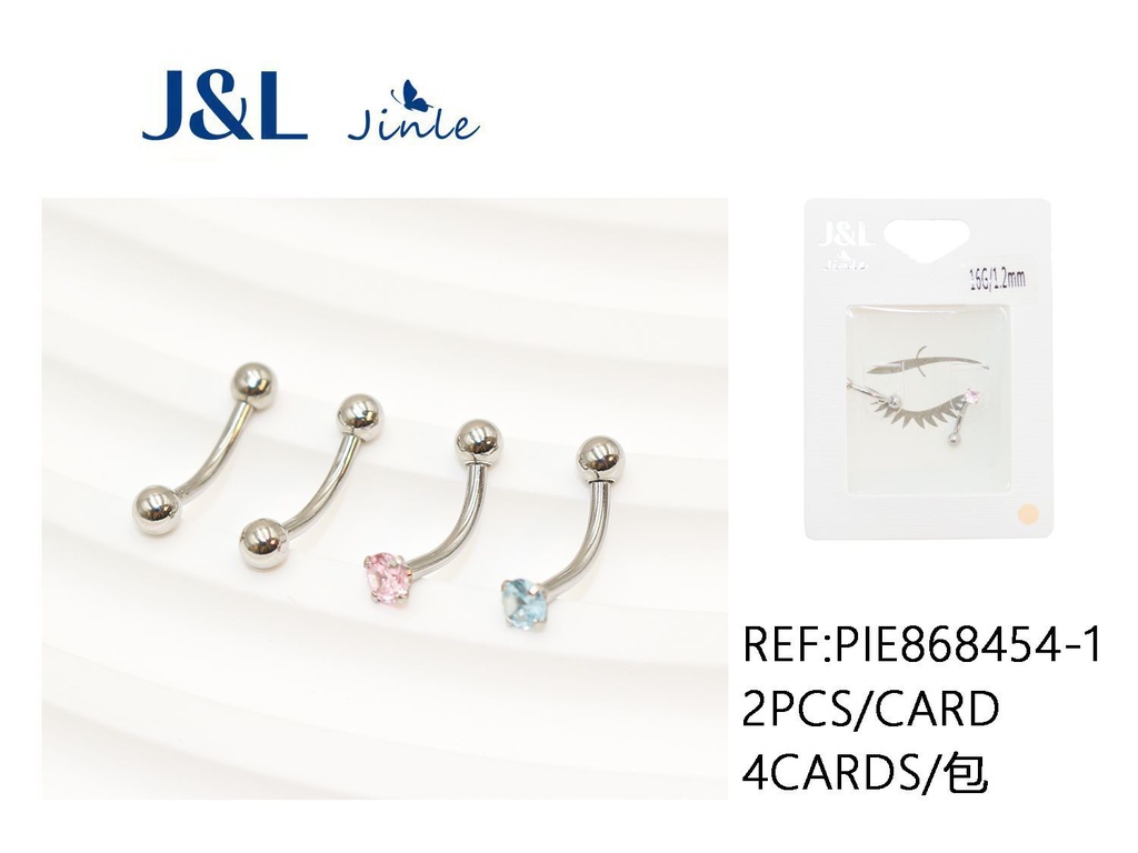 Piercing de acero inoxidable 2pcs