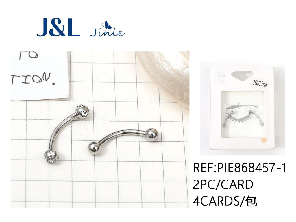 Piercing de acero inoxidable 2pcs