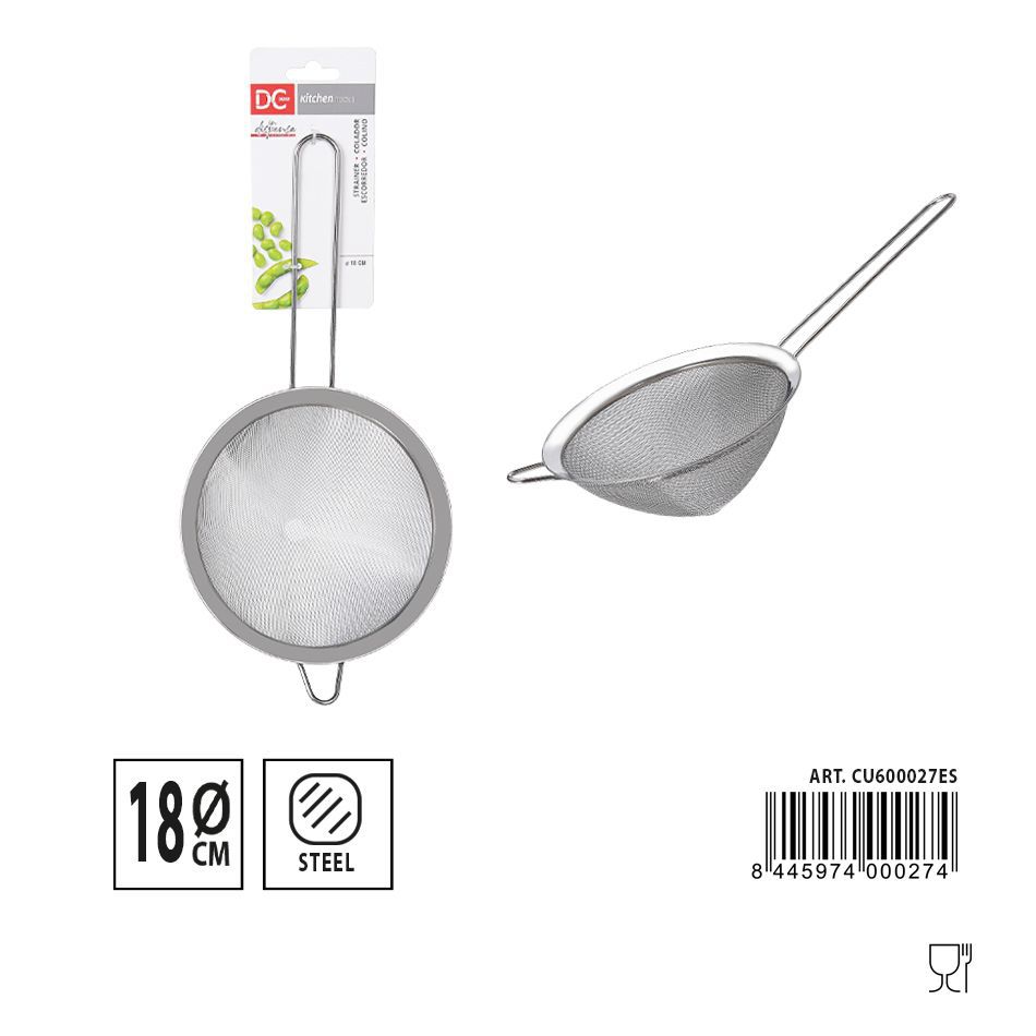 Colador acero inoxidable 18cm para cocina