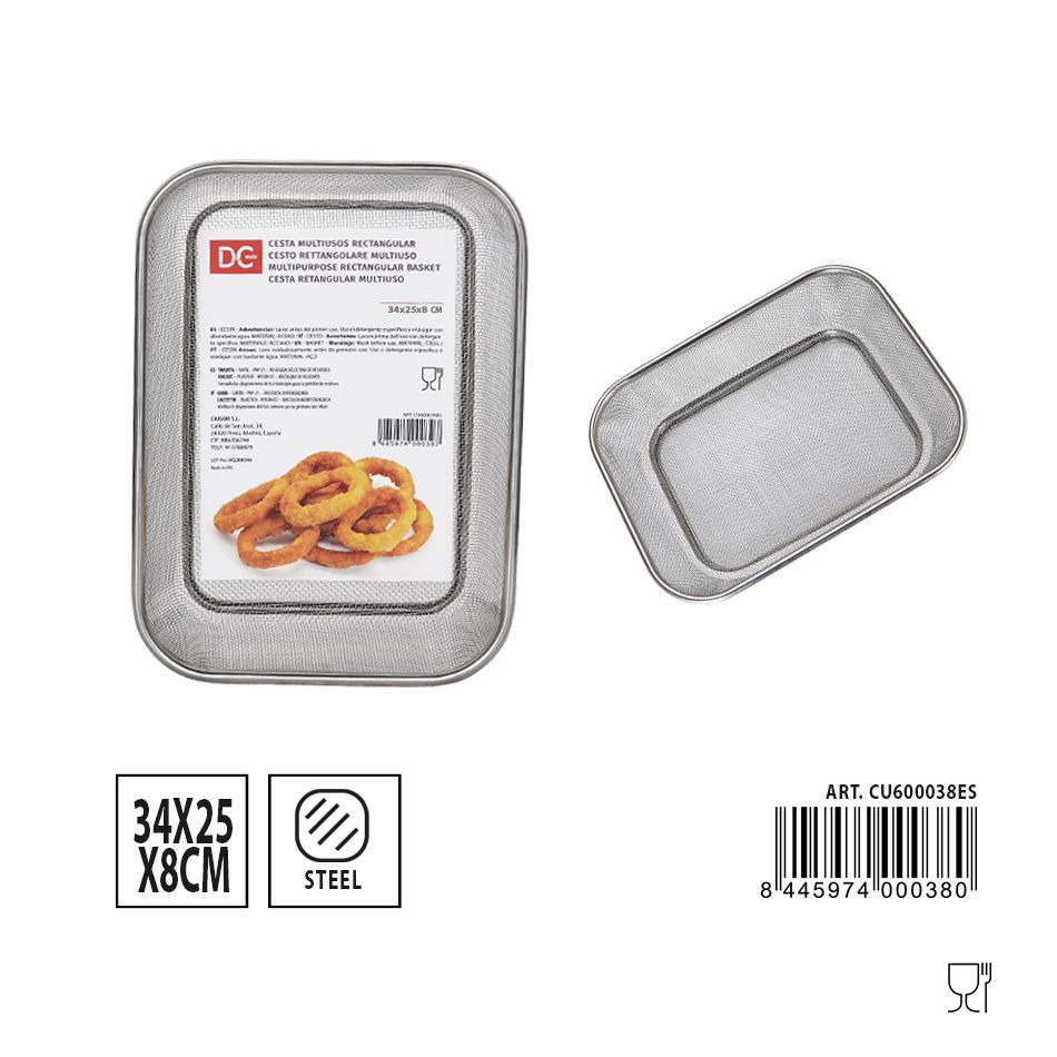 Cesta multiusos rectangular 34X25X8CM - Accesorios de cocina