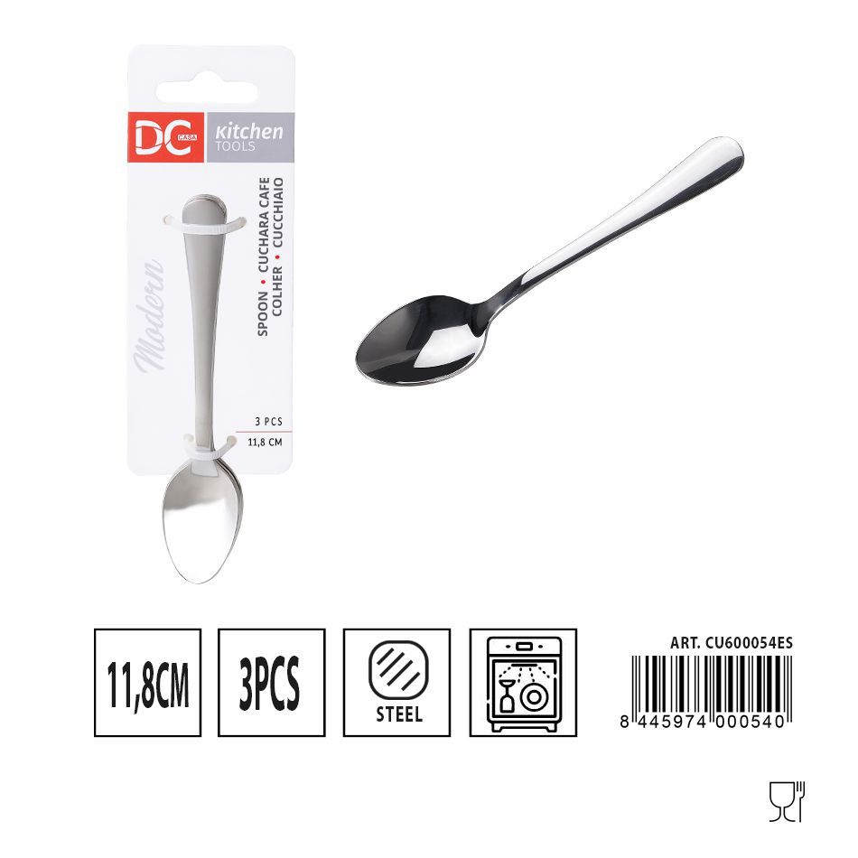 Cuchara de café moderna 3 piezas 11.8 cm - Utensilios de mesa