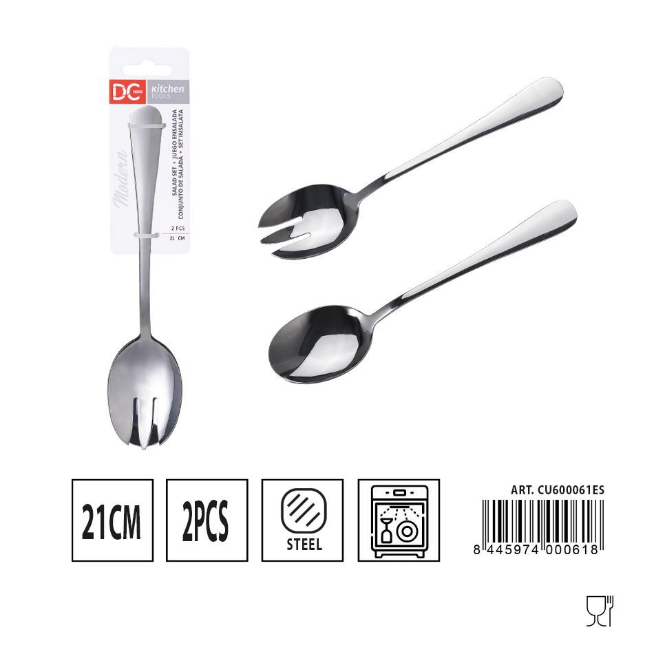 Conjunto de ensalada moderno 2 piezas 21 cm - Utensilios de mesa