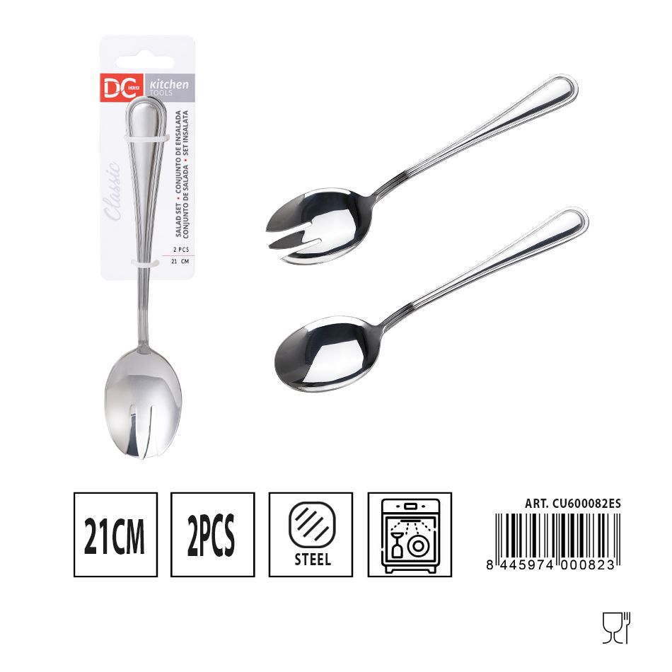Conjunto de ensalada clásica 2 piezas 21 cm - Utensilios de mesa