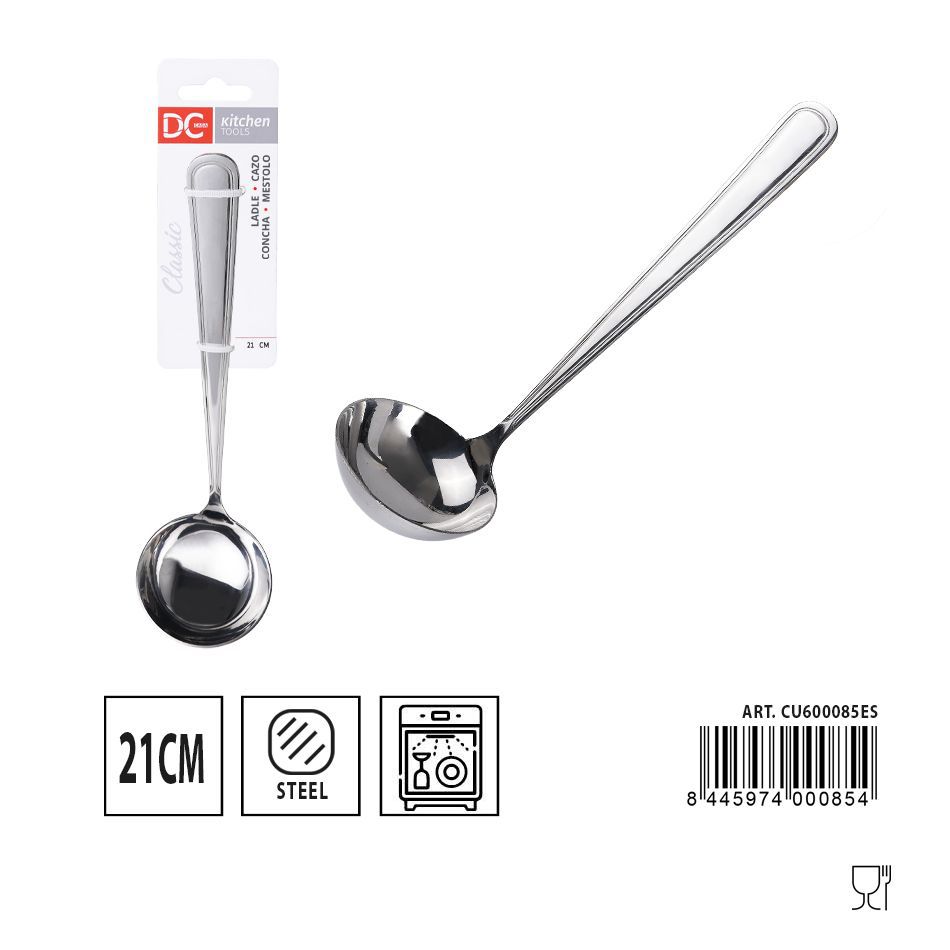 Cazo clásico de acero inoxidable 21cm utensilios de cocina