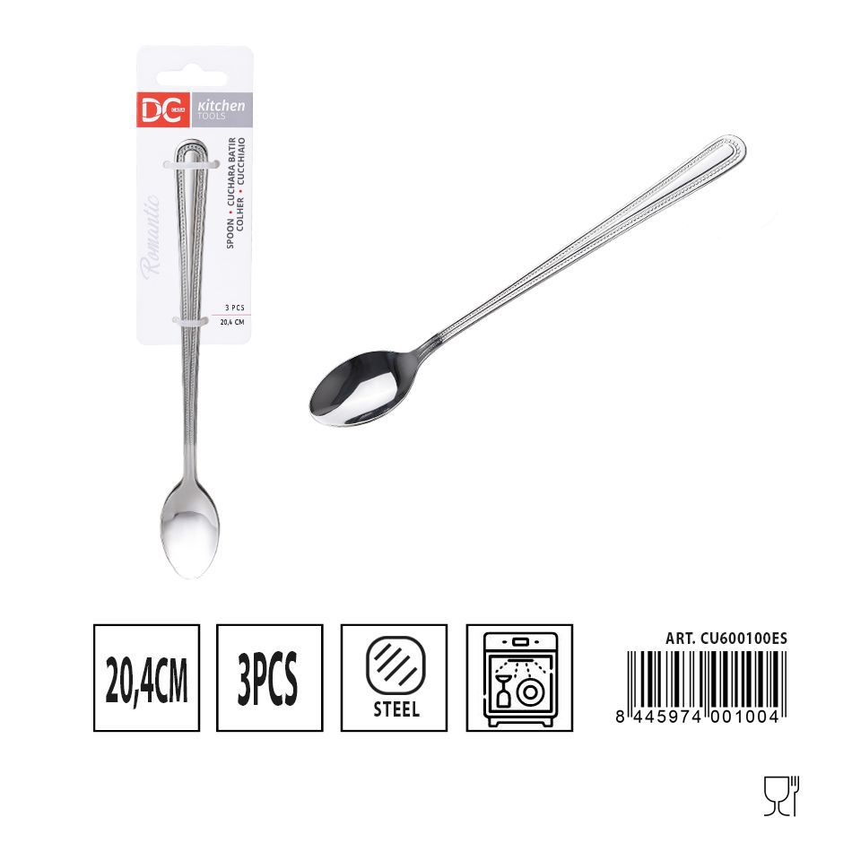 Cucharas batidoras románticas 20.4 cm 3 pcs - Utensilios de cocina