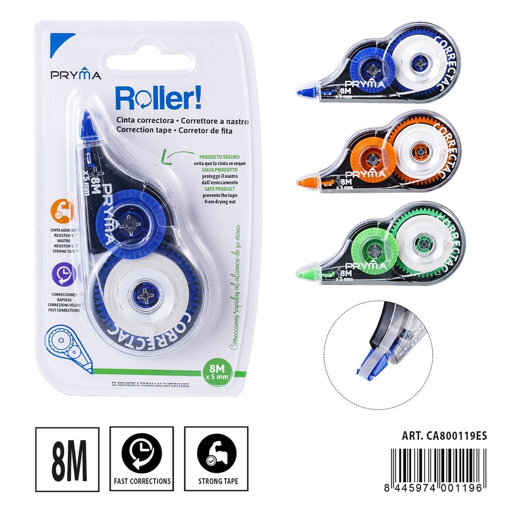 Cinta correctora 8Mx5MM - Material de oficina y corrección
