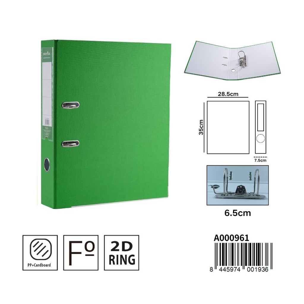 Archivador AZ color verde para documentos
