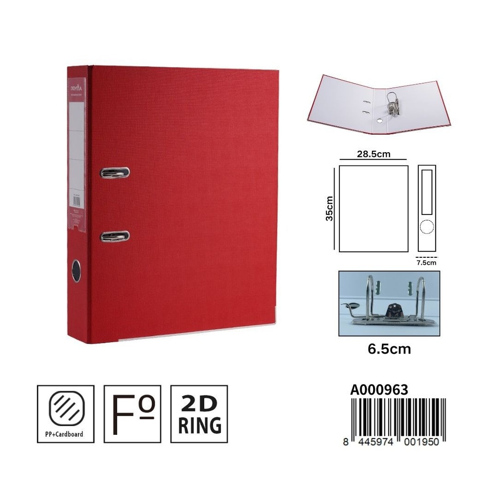 Archivador AZ color rojo para documentos