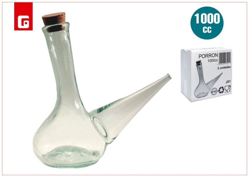 Porrón de vidrio 1000cc - Utensilios de cocina