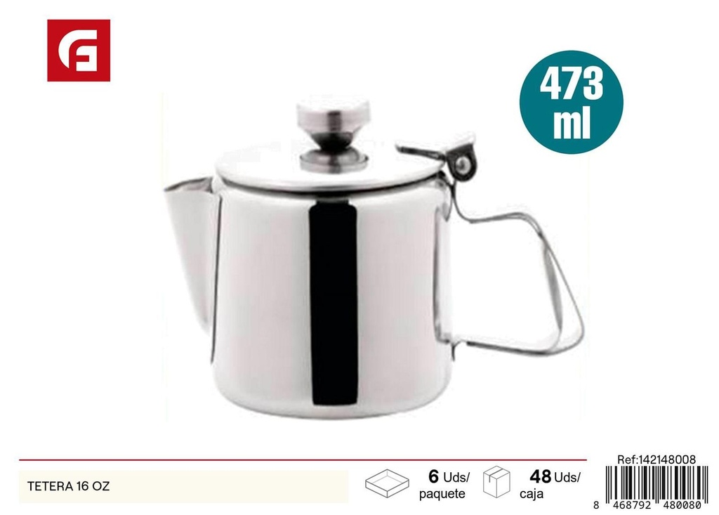 Tetera de acero inoxidable 16 OZ - Utensilios de cocina