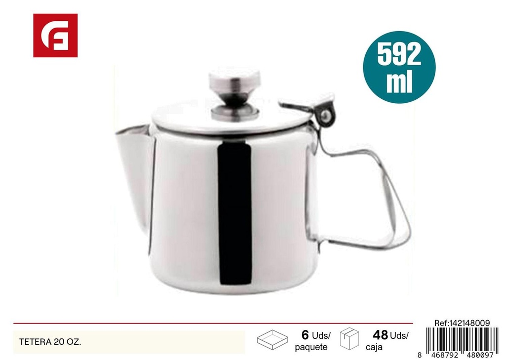 Tetera de acero inoxidable 20 oz - Utensilios de cocina