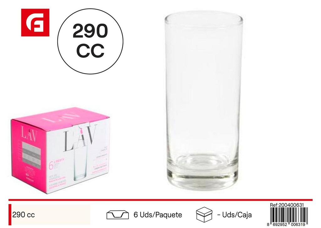 Vaso de agua Liberty 290 cc - Vidrio y cerámica