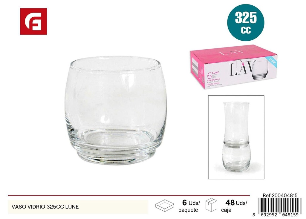 Vaso de vidrio 325cc Lune - Vidrio y cerámica para el hogar