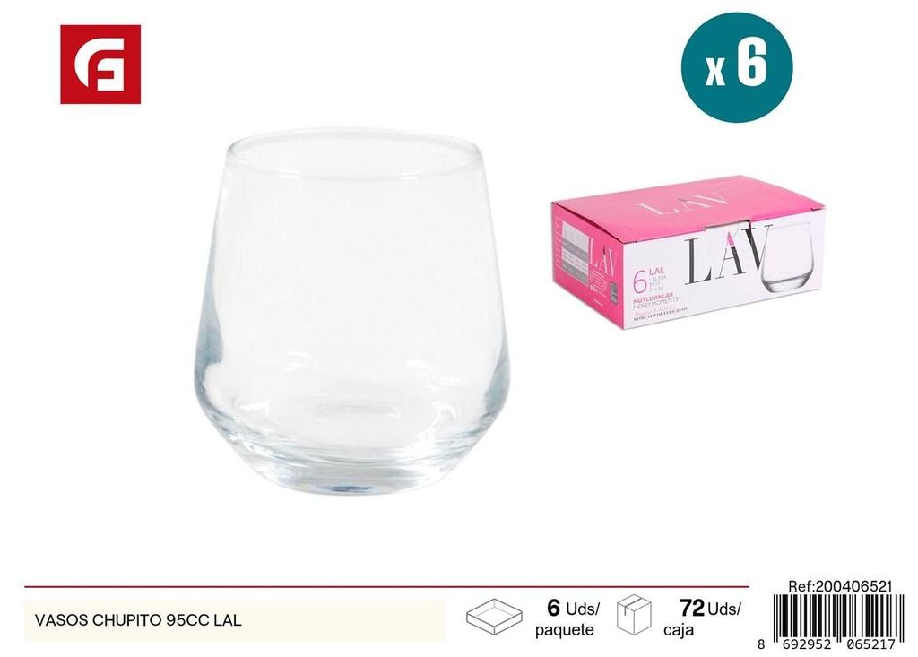 Vasos de chupito 95cc para bebidas