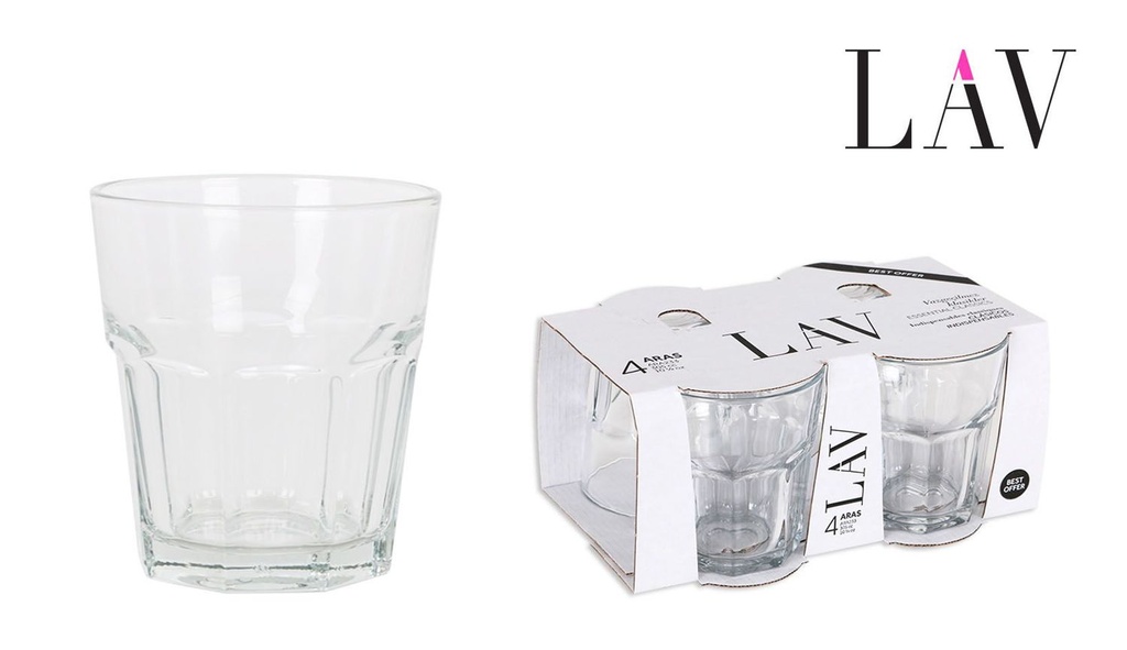 Set de 4 vasos de agua de 305 ml - Cristalería