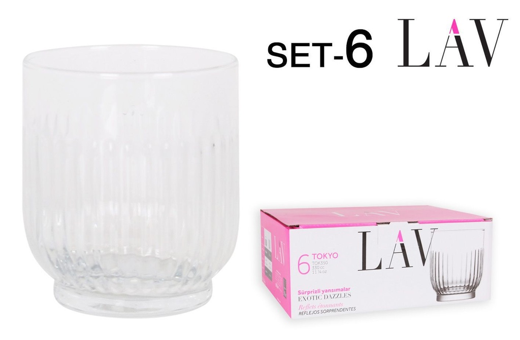 Vaso de 330cc Tokyo - Vidrio y cerámica para el hogar