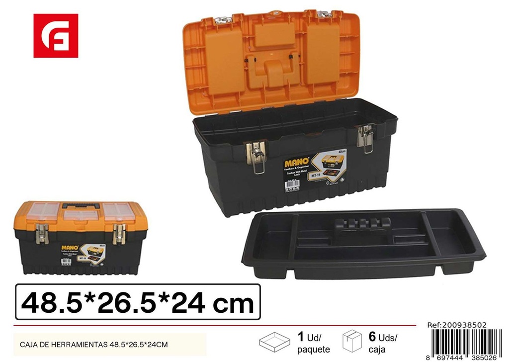 Caja de herramientas 48.5x26.5x24 cm - Ferretería y herramientas