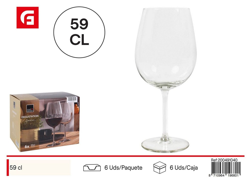 Copa vino 59cl degustación - Crisales elegantes para vino