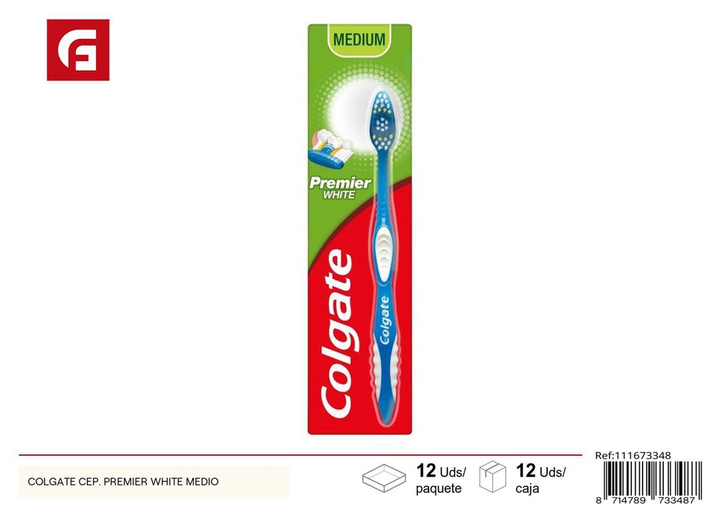 Cepillo de dientes Colgate Premier White de dureza media