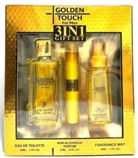 Set de regalo para hombres Golden Touch 3 en 1 