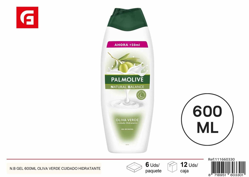 Gel de baño NB 600ml oliva verde para hidratación