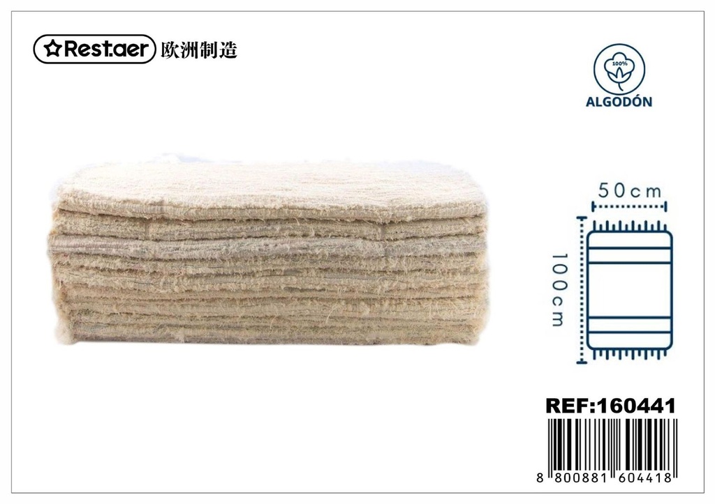 Alfombra de jarapa textil 50*100 crema - Artículos del hogar
