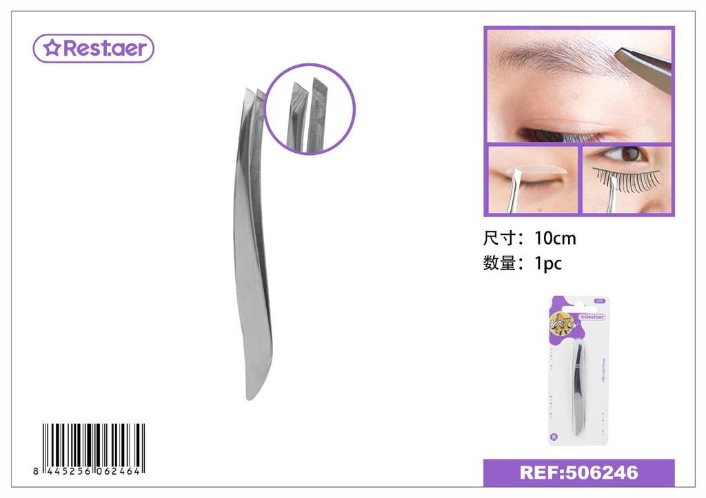 Pinza de cejas 10cm para maquillaje