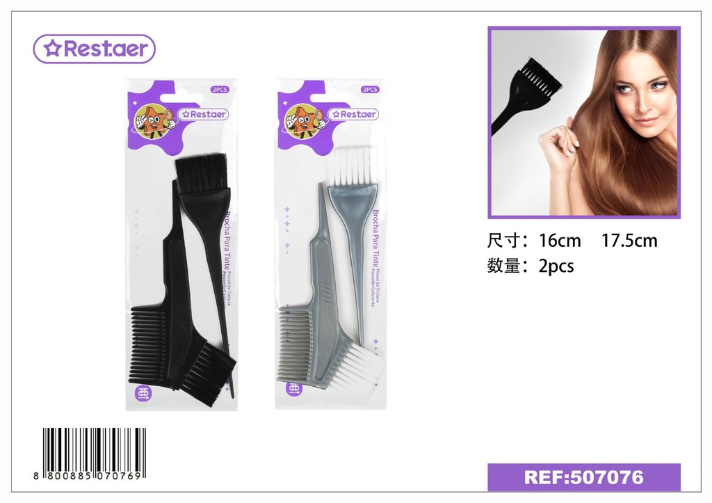 Juego de cepillos para teñir cabello 2pcs